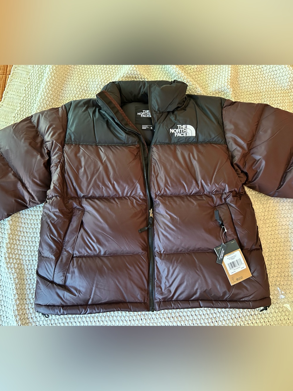 NWT North Face Men’s 96 Retro Nuptse Puffer Jacket XL in Coal Brown & TNF Black